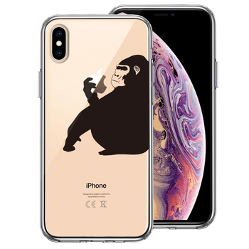 iPhoneX case iPhoneXS case clear Gorilla animal smartphone case hybrid -0