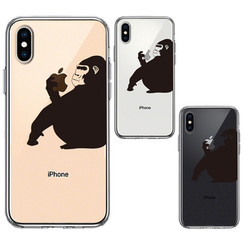 iPhoneX case iPhoneXS case clear Gorilla animal smartphone case hybrid -1