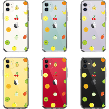 iPhone11 case clear fruit fruit smartphone case side soft the back side hard hybrid -1