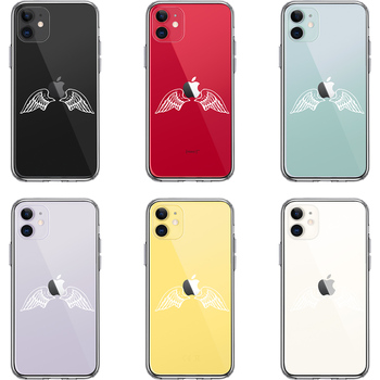 iPhone11 case clear Angel wing wing white smartphone case side soft the back side hard hybrid -1