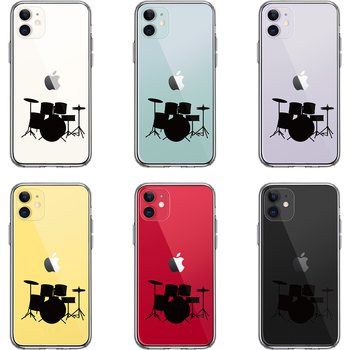 iPhone11 ケース クリア ドラム スマホケース 側面ソフト 背面ハード ハイブリッド-1