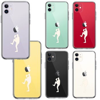 iPhone11 case clear baseball pitcher white smartphone case side soft the back side hard hybrid -1