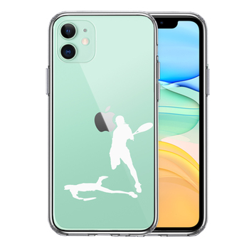 iPhone11 case clear tennis s mash white smartphone case side soft the back side hard hybrid -0