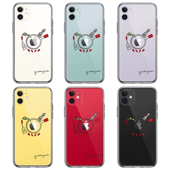 iPhone11 case clear cooking middle yumyum2 smartphone case side soft the back side hard hybrid -1