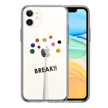 iPhone11 ケース クリア ビリヤード スマホケース 側面ソフト 背面ハード ハイブリッド-0