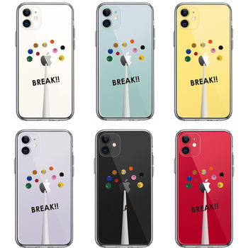 iPhone11 ケース クリア ビリヤード スマホケース 側面ソフト 背面ハード ハイブリッド-1