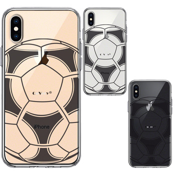 iPhoneX case iPhoneXS case soccer ball I Love Soccer smartphone case hybrid -1