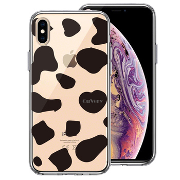 iPhoneX case iPhoneXS case animal pattern kau cow smartphone case hybrid -0