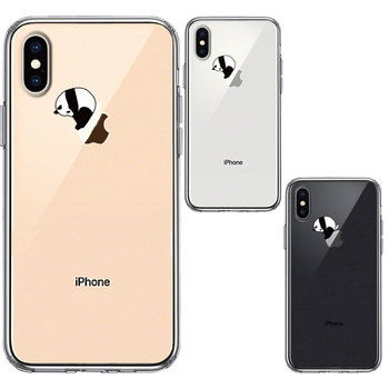 iPhoneX ケース iPhoneXS ケース パンダ panda 跳び箱 体操 スマホケース ハイブリッド-1