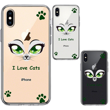 iPhoneX ケース iPhoneXS ケース レイディー 猫 cats スマホケース ハイブリッド-1