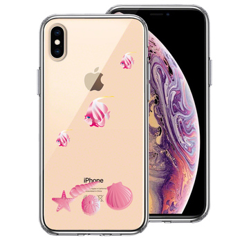 iPhoneX case iPhoneXS case summer tropical fish .. pink smartphone case hybrid -0