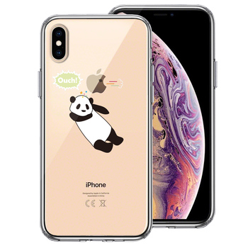 iPhoneX ケース iPhoneXS ケース だれパンダ 直撃 ouch スマホケース ハイブリッド-0