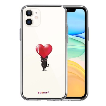 iPhone11 кейс прозрачный кошка кошка .... Heart. тяжелый чёрный кошка смартфон кейс боковая сторона soft задняя сторона твердый hybrid -0