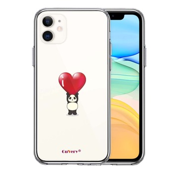 iPhone11 кейс прозрачный Panda Heart масса .. средний чувство смартфон кейс боковая сторона soft задняя сторона твердый hybrid -0