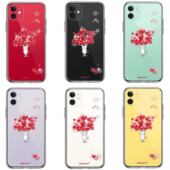 iPhone11 case clear cat cat .... Heart fully smartphone case side soft the back side hard hybrid -1