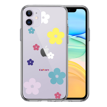 iPhone11 case clear floral print floral smartphone case side soft the back side hard hybrid -0