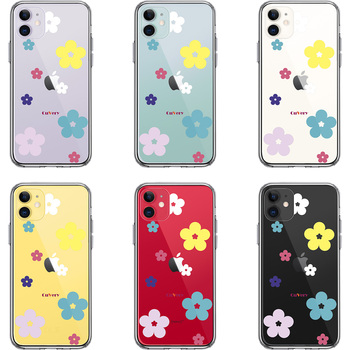 iPhone11 case clear floral print floral smartphone case side soft the back side hard hybrid -1