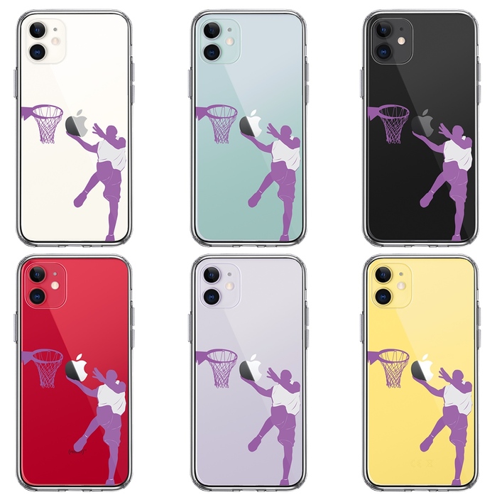 iPhone11 case clear Ray up Shute purple smartphone case side soft the back side hard hybrid -1