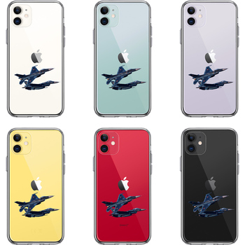 iPhone11 ケース クリア 戦闘機 F-2A VIPER ZERO スマホケース 側面ソフト 背面ハード ハイブリッド-1