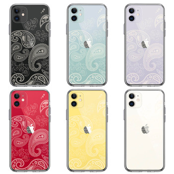 iPhone11 case clear peiz Lee pattern light yellow smartphone case side soft the back side hard hybrid -1