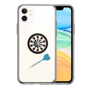 iPhone11 case clear darts darts board smartphone case side soft the back side hard hybrid -0