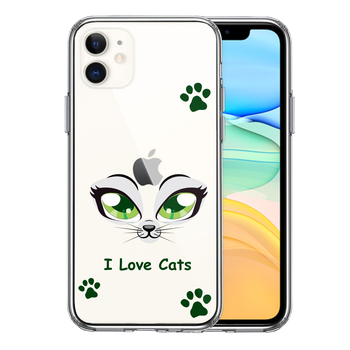 iPhone11 case clear Ray ti- cat cats smartphone case side soft the back side hard hybrid -0