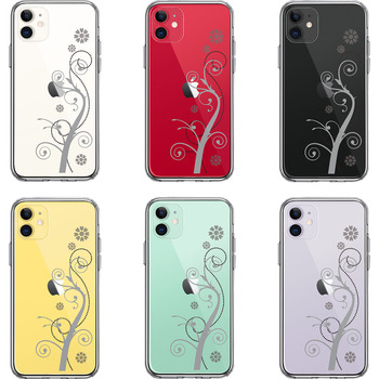 iPhone11 case clear floral .. pattern ( Grace ma ho case side soft the back side hard hybrid -1