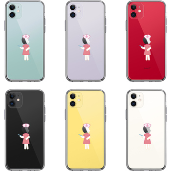 iPhone11 case clear work occupation nurse nursing . smartphone case side soft the back side hard hybrid -1