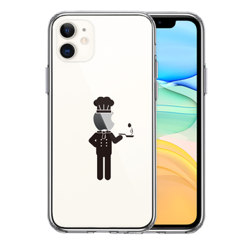 iPhone11 кейс прозрачный работа род занятий shef кок смартфон кейс боковая сторона soft задняя сторона твердый hybrid -0