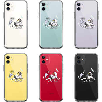 iPhone11 case clear crane. . return thank you smartphone case side soft the back side hard hybrid -1