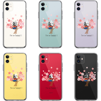 iPhone11 ケース クリア 花咲か爺さん とっても 幸せ スマホケース 側面ソフト 背面ハード ハイブリッド-1