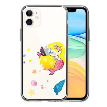 iPhone11 case clear Young mermaid person fish 1 smartphone case side soft the back side hard hybrid -0