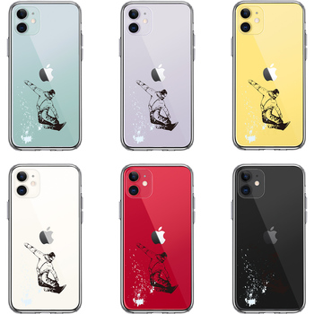 iPhone11 case clear Acroba tik snowboard smartphone case side soft the back side hard hybrid -1