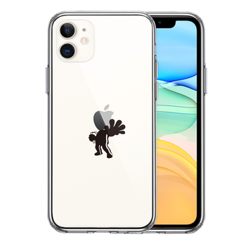 iPhone11 ケース クリア 映画パロディ 天才 格闘家 2 スマホケース 側面ソフト 背面ハード ハイブリッド-0