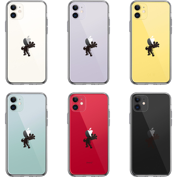 iPhone11 ケース クリア 映画パロディ 天才 格闘家 2 スマホケース 側面ソフト 背面ハード ハイブリッド-1
