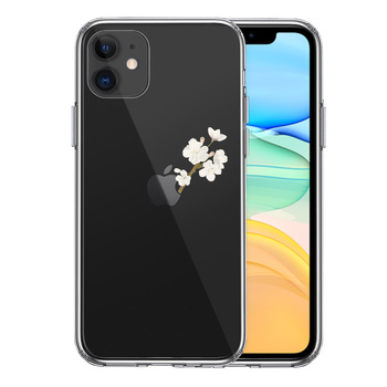 iPhone11 case clear apple . Sakura smartphone case side soft the back side hard hybrid -0