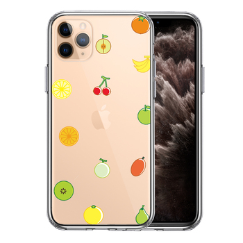 iPhone11pro ケース クリア 果物 フルーツ スマホケース 側面ソフト 背面ハード ハイブリッド-0