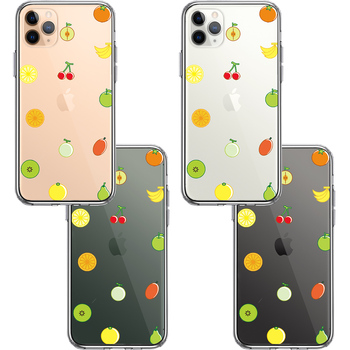 iPhone11pro ケース クリア 果物 フルーツ スマホケース 側面ソフト 背面ハード ハイブリッド-1