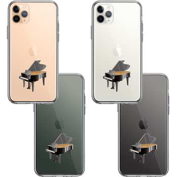 iPhone11pro ケース クリア ピアノ スマホケース 側面ソフト 背面ハード ハイブリッド-1
