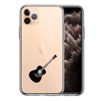 iPhone11pro ケース クリア フォークギター スマホケース 側面ソフト 背面ハード ハイブリッド-0