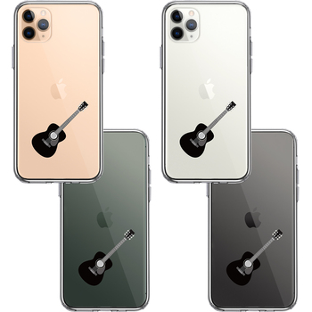 iPhone11pro ケース クリア フォークギター スマホケース 側面ソフト 背面ハード ハイブリッド-1
