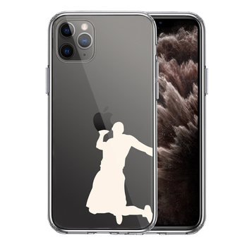 iPhone11pro ケース クリア バスケ ダンクシュート２ 白 スマホケース 側面ソフト 背面ハード ハイブリッド-0