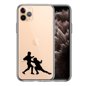 iPhone11pro ケース クリア フェンシング スマホケース 側面ソフト 背面ハード ハイブリッド-0