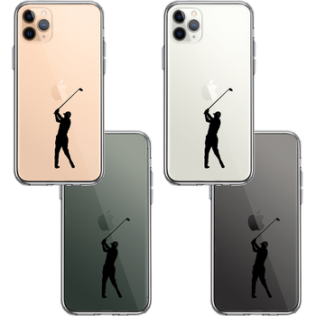 iPhone11pro ケース クリア ゴルフ スマホケース 側面ソフト 背面ハード ハイブリッド-1