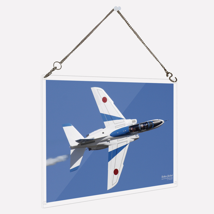 アクリル プレート 写真 航空自衛隊 ブルーインパルス T-4 単機 デザイン スタンド 壁掛け 両用-2