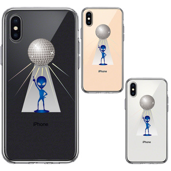 iPhoneX case iPhoneXS case extraterrestrial Dan sing mirror ball smartphone case hybrid -1