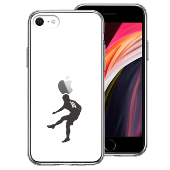 iPhoneSE ケース 第3世代 第2世代 クリア サッカー FW ストライカー スマホケース 側面ソフト 背面ハード ハイブリッド-0