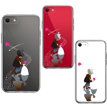 iPhoneSE ケース 第3世代 第2世代 クリア 美女と野獣 星 の 祝福 スマホケース 側面ソフト 背面ハード ハイブリッド-1