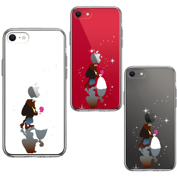 iPhoneSE ケース 第3世代 第2世代 クリア ジャケット 美女と野獣 スマホケース 側面ソフト 背面ハード ハイブリッド-0