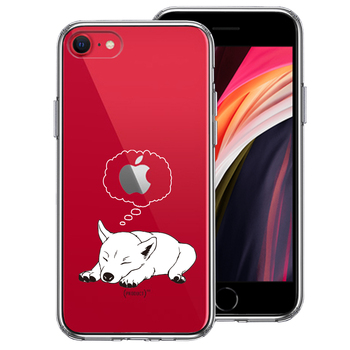 iPhoneSE ケース 第3世代 第2世代 クリア 柴犬 スマホケース 側面ソフト 背面ハード ハイブリッド-0